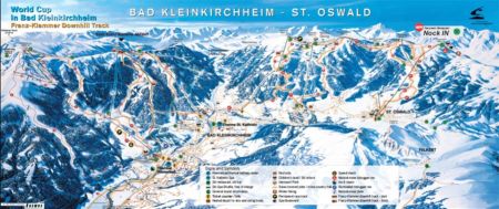 Austrija skijanje Bad Kleinkirchheim mapa