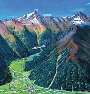 karta planina i doline skijališta Ankogel