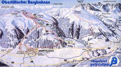 karta skijališta Golzentipp - Austrija