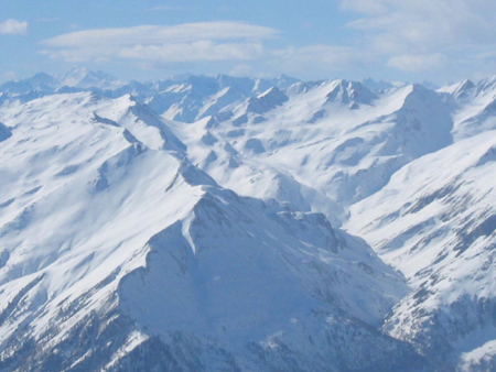 Skijanje Austrija Heiligenblut panorama planine