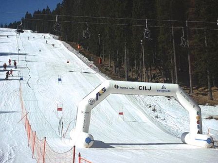 Skijanje Slovenija Rogla pogled na stazu Svjetskog Cupa