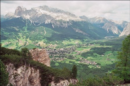 Skijanje Cortina d Ampezzo Italija panorama