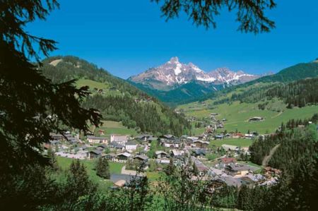 Skijanje Austrija Salzburger Sportwelt panorama 